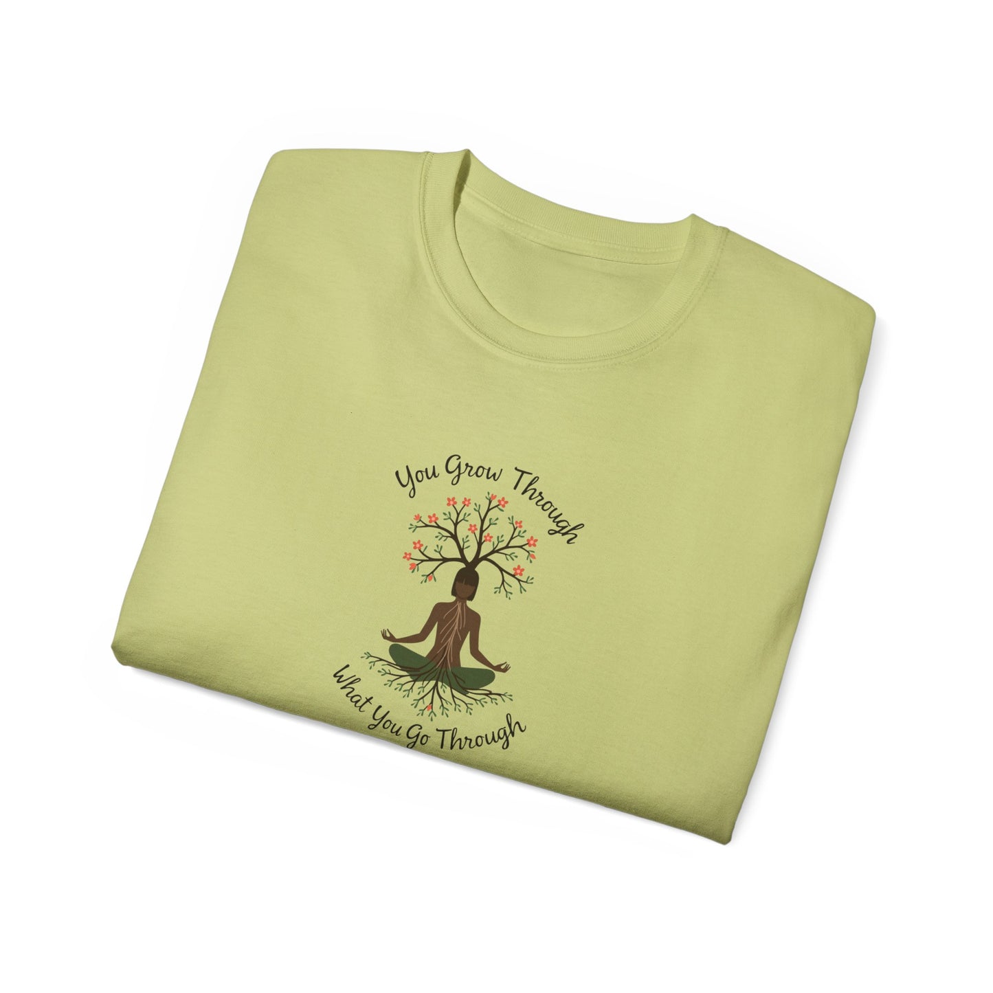 Mindful Growth Tee, Unisex Meditation Shirt, Inspirational Gift, Stress Relief Apparel, Wellness Clothing, Yoga Top, Self-Care Tee