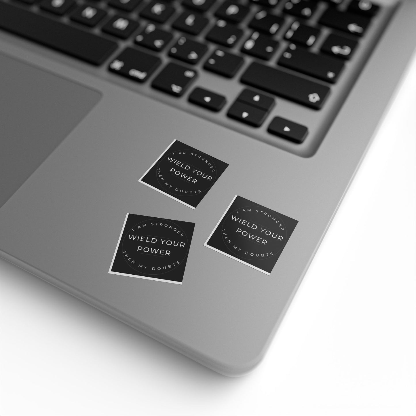 Empowering Square Sticker Label Rolls - "Wield Your Power"