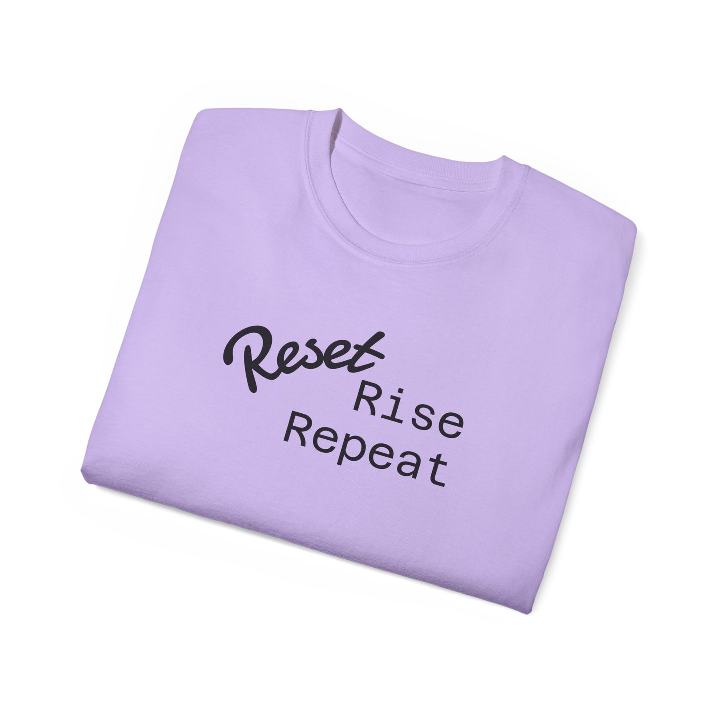 Reset, Rise, Repeat Unisex Ultra Cotton Tee - Motivational Shirt