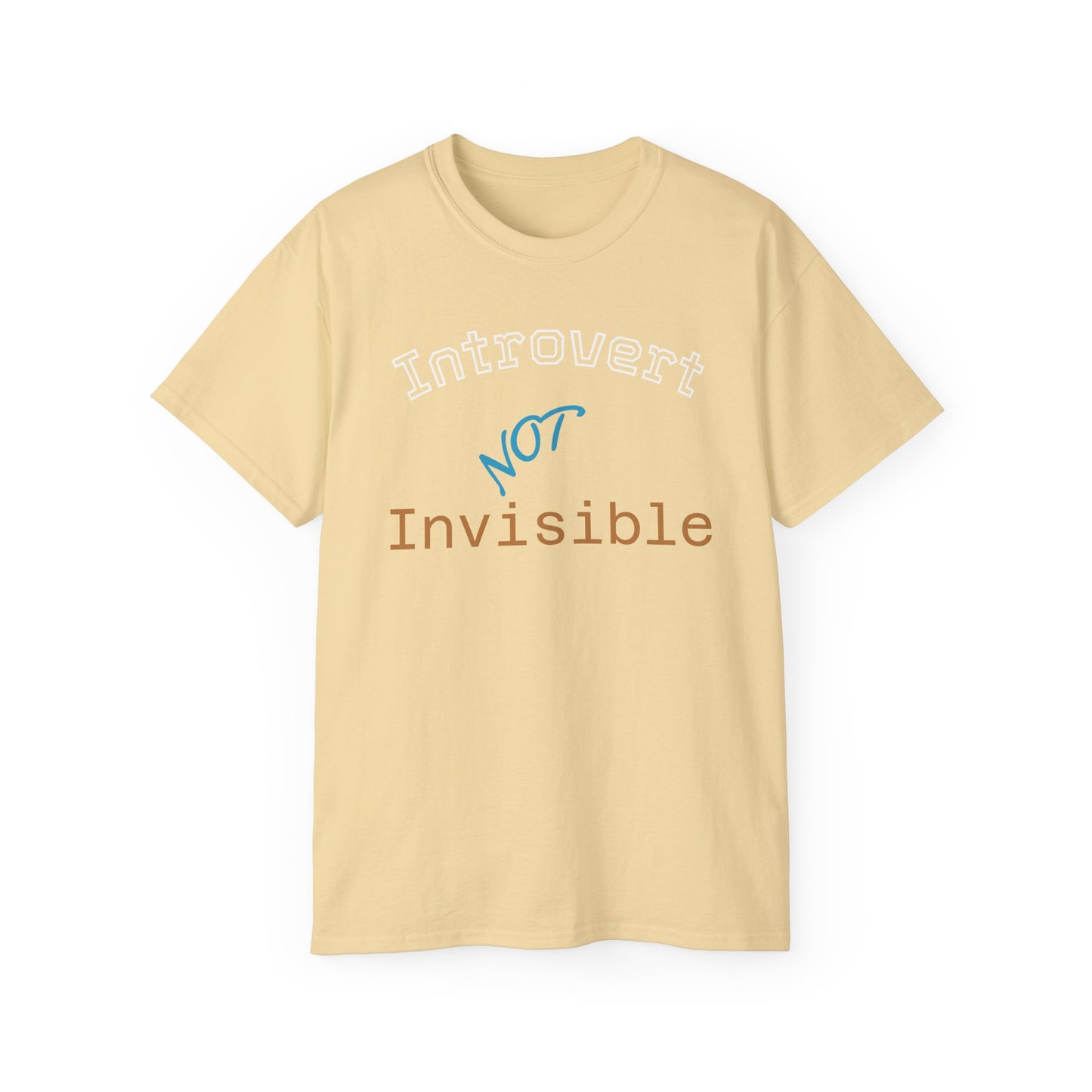 Introvert Not Invisible Unisex Ultra Cotton Tee - Casual Statement Shirt for Introverts