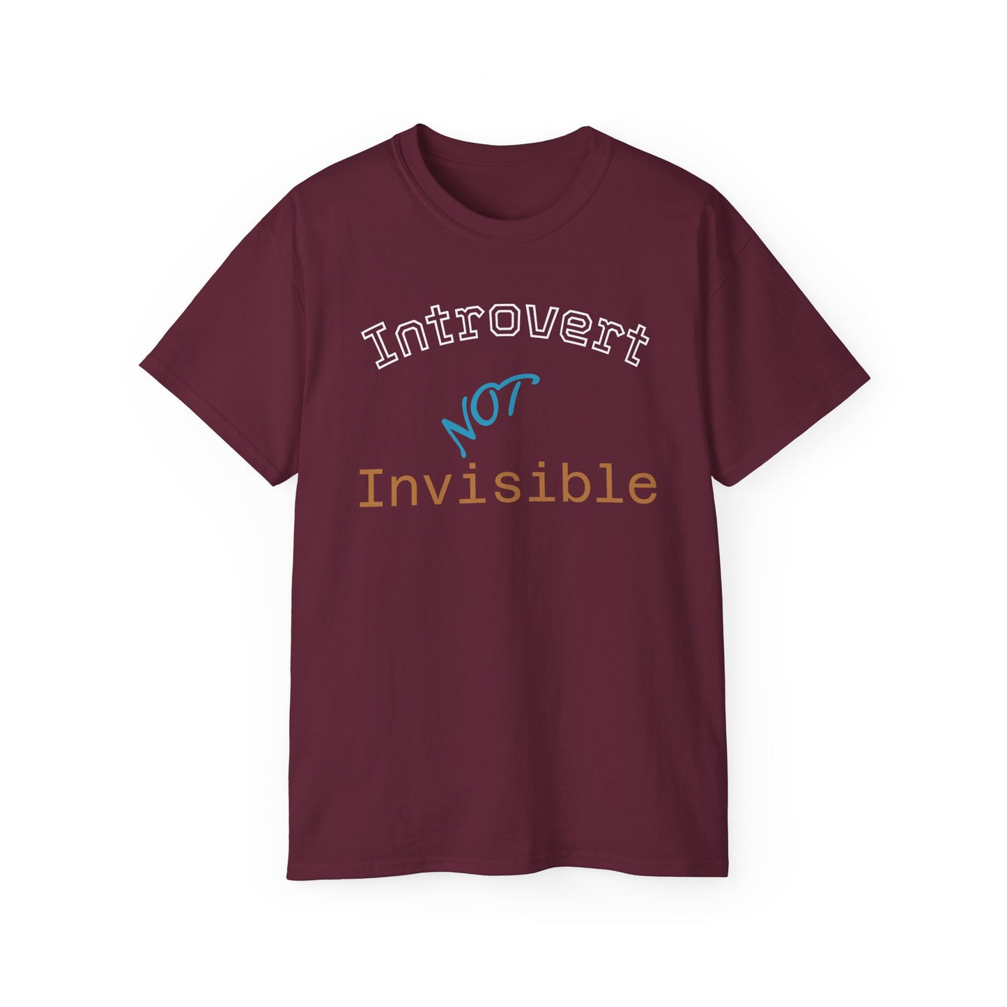 Introvert Not Invisible Unisex Ultra Cotton Tee - Casual Statement Shirt for Introverts
