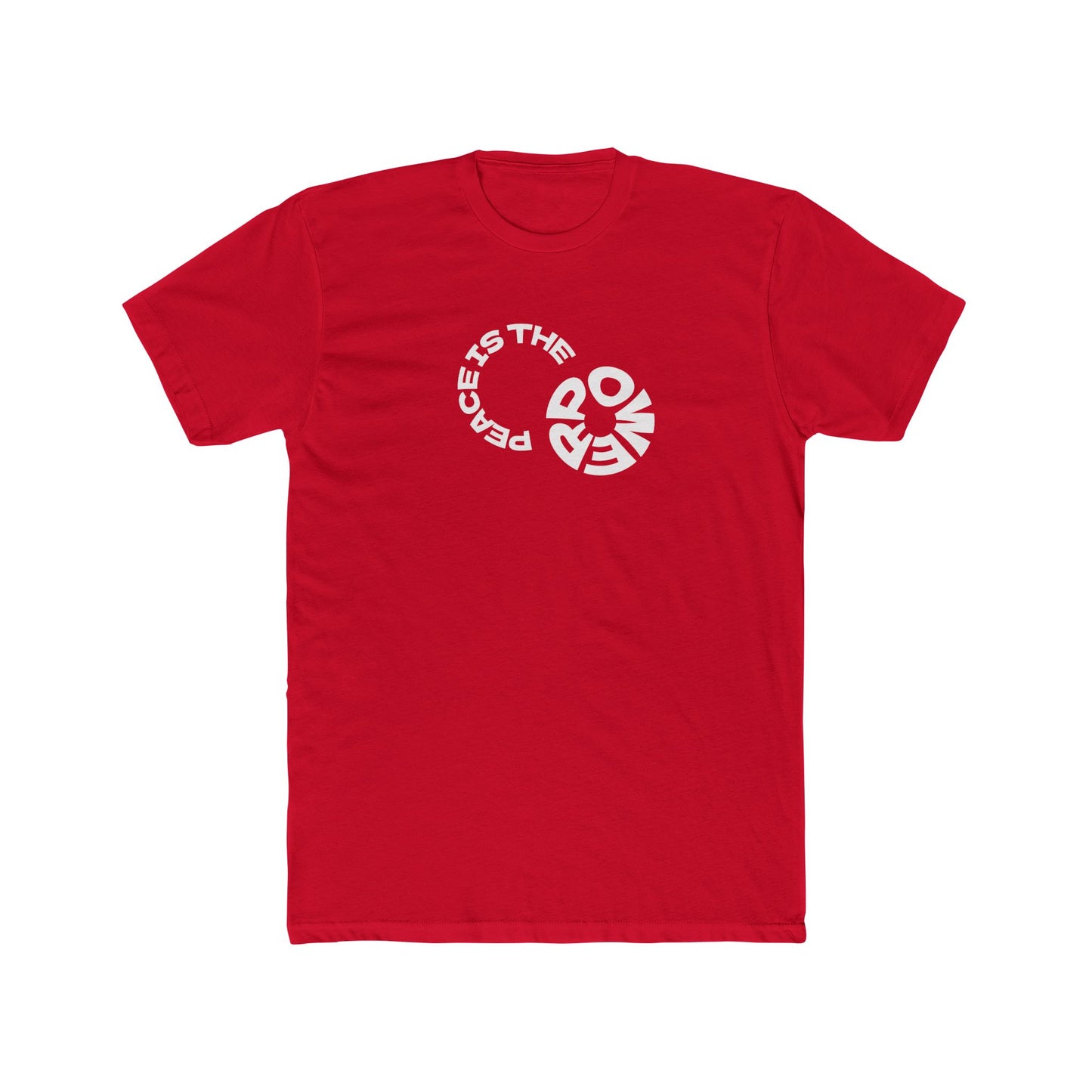 Peace is the New Power Powerful Message Unisex Cotton Crew Tee - Motivational Graphic T-Shirt