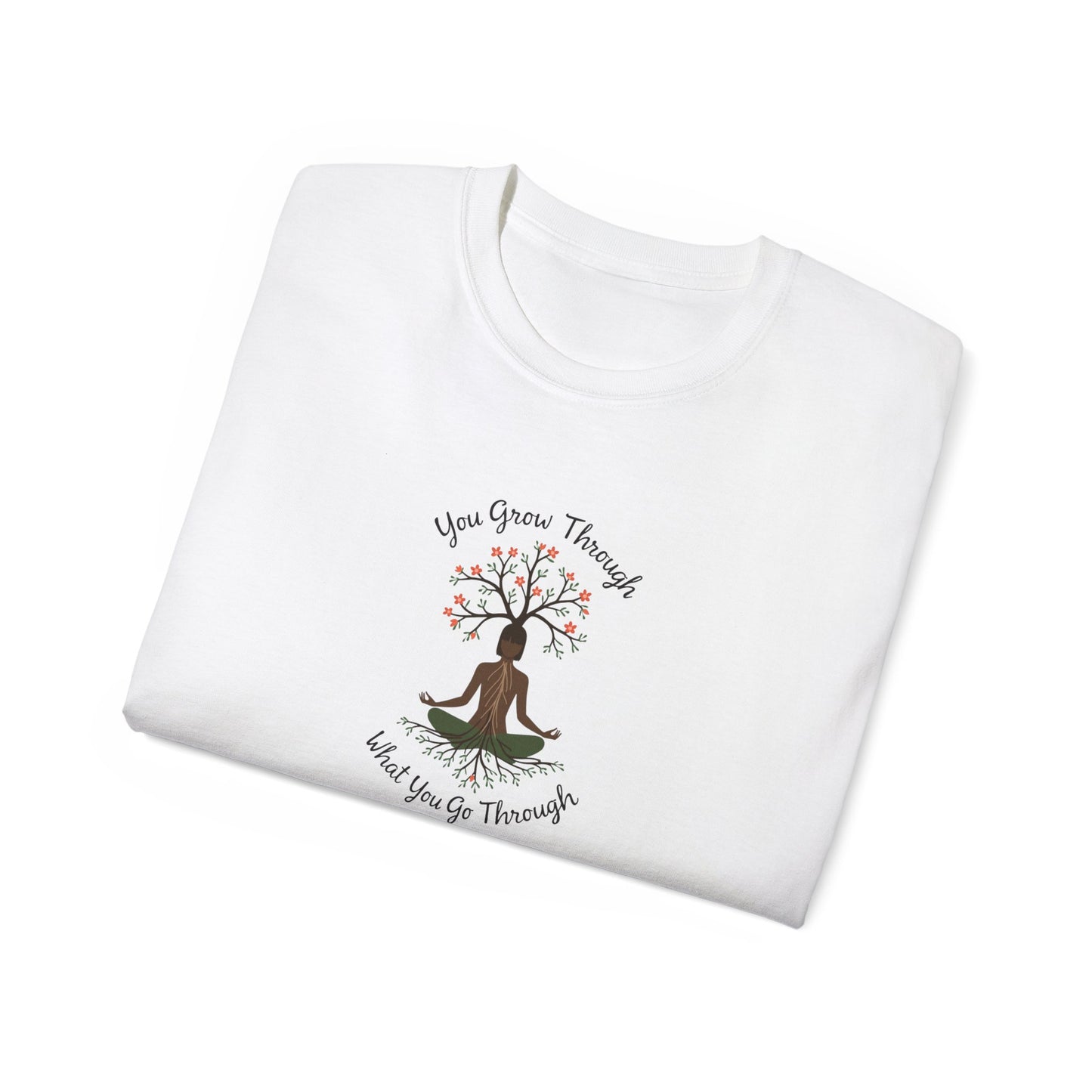 Mindful Growth Tee, Unisex Meditation Shirt, Inspirational Gift, Stress Relief Apparel, Wellness Clothing, Yoga Top, Self-Care Tee