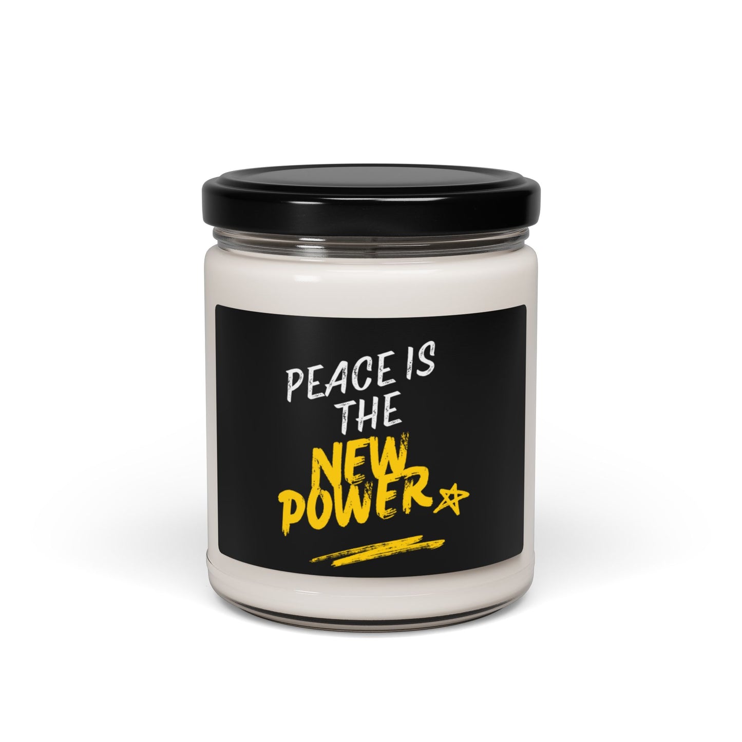 Peace Is The New Power Scented Soy Candle - "Peace is the New Power" - 9oz Aromatherapy Candle for Relaxation