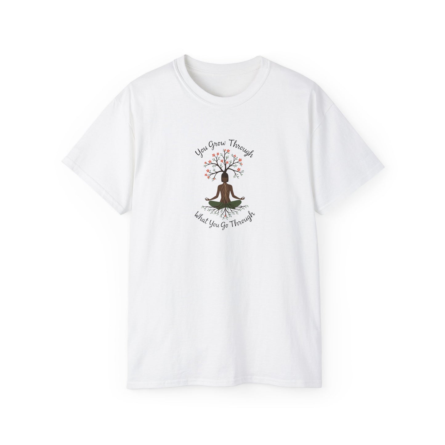 Mindful Growth Tee, Unisex Meditation Shirt, Inspirational Gift, Stress Relief Apparel, Wellness Clothing, Yoga Top, Self-Care Tee
