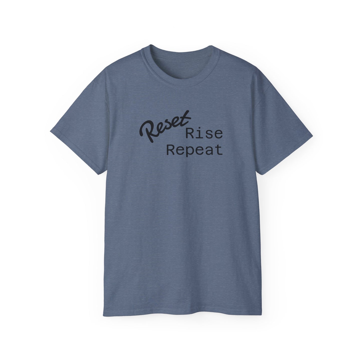 Reset, Rise, Repeat Unisex Ultra Cotton Tee - Motivational Shirt