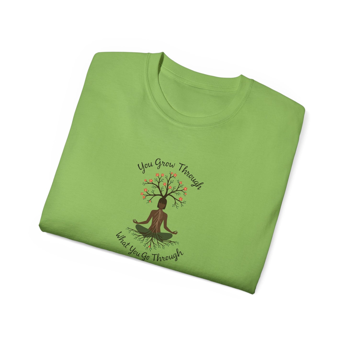 Mindful Growth Tee, Unisex Meditation Shirt, Inspirational Gift, Stress Relief Apparel, Wellness Clothing, Yoga Top, Self-Care Tee