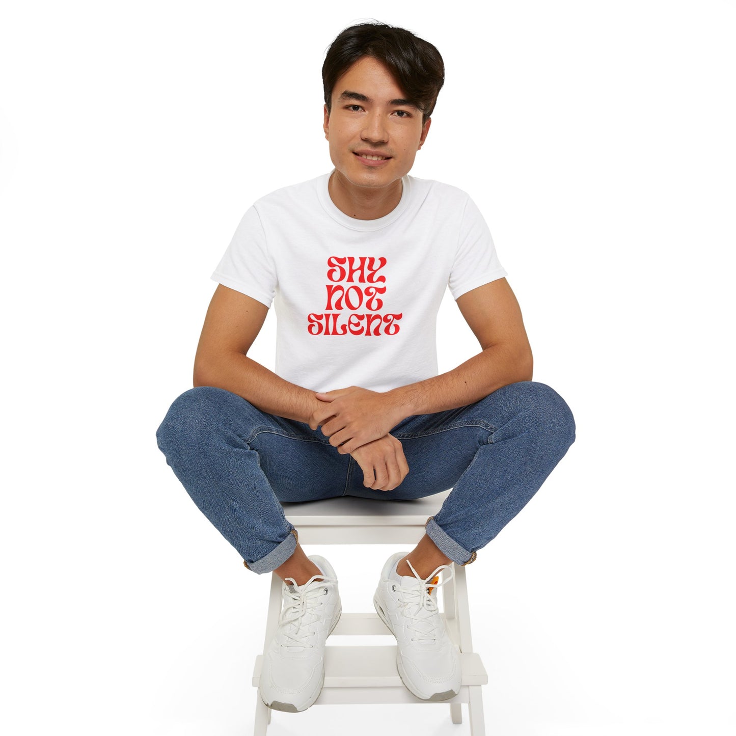 Shy Not Silent Unisex Ultra Cotton Tee - Bold Statement Shirt for Awareness