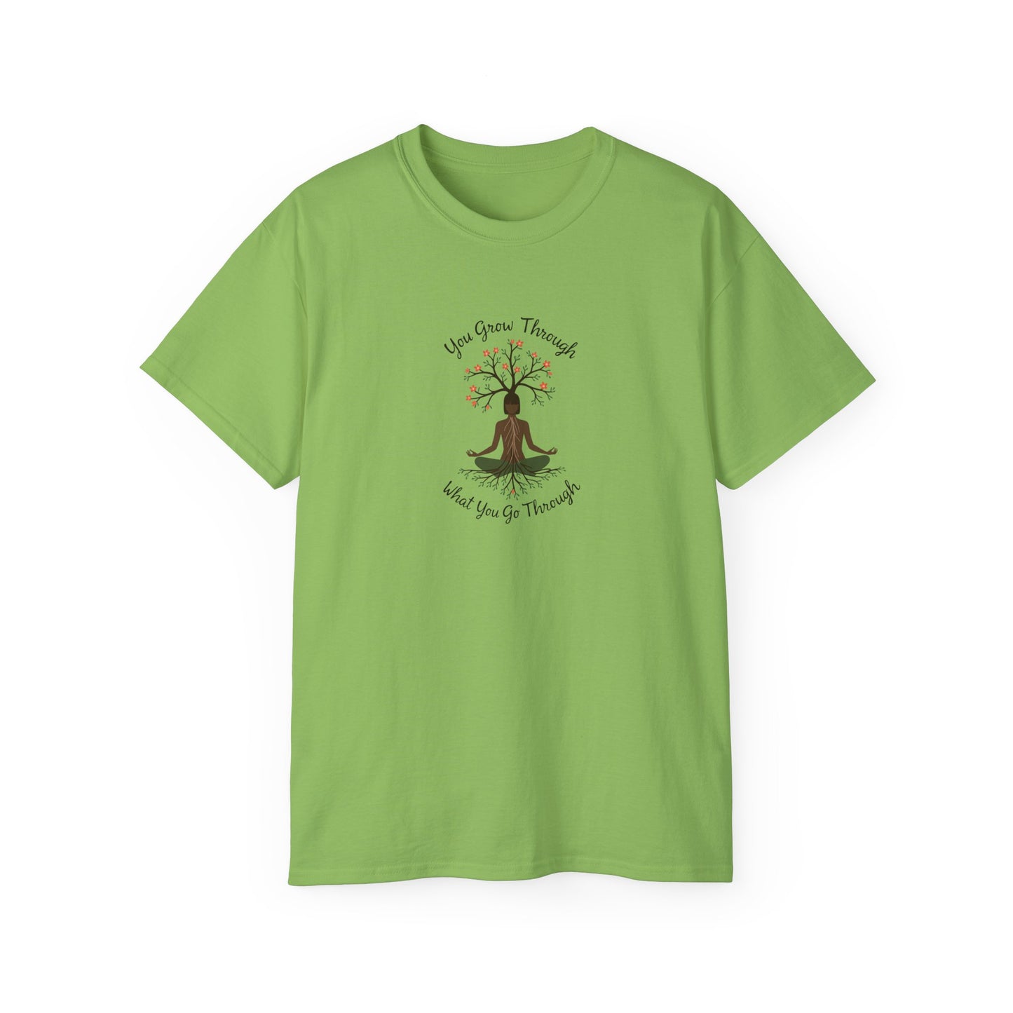 Mindful Growth Tee, Unisex Meditation Shirt, Inspirational Gift, Stress Relief Apparel, Wellness Clothing, Yoga Top, Self-Care Tee