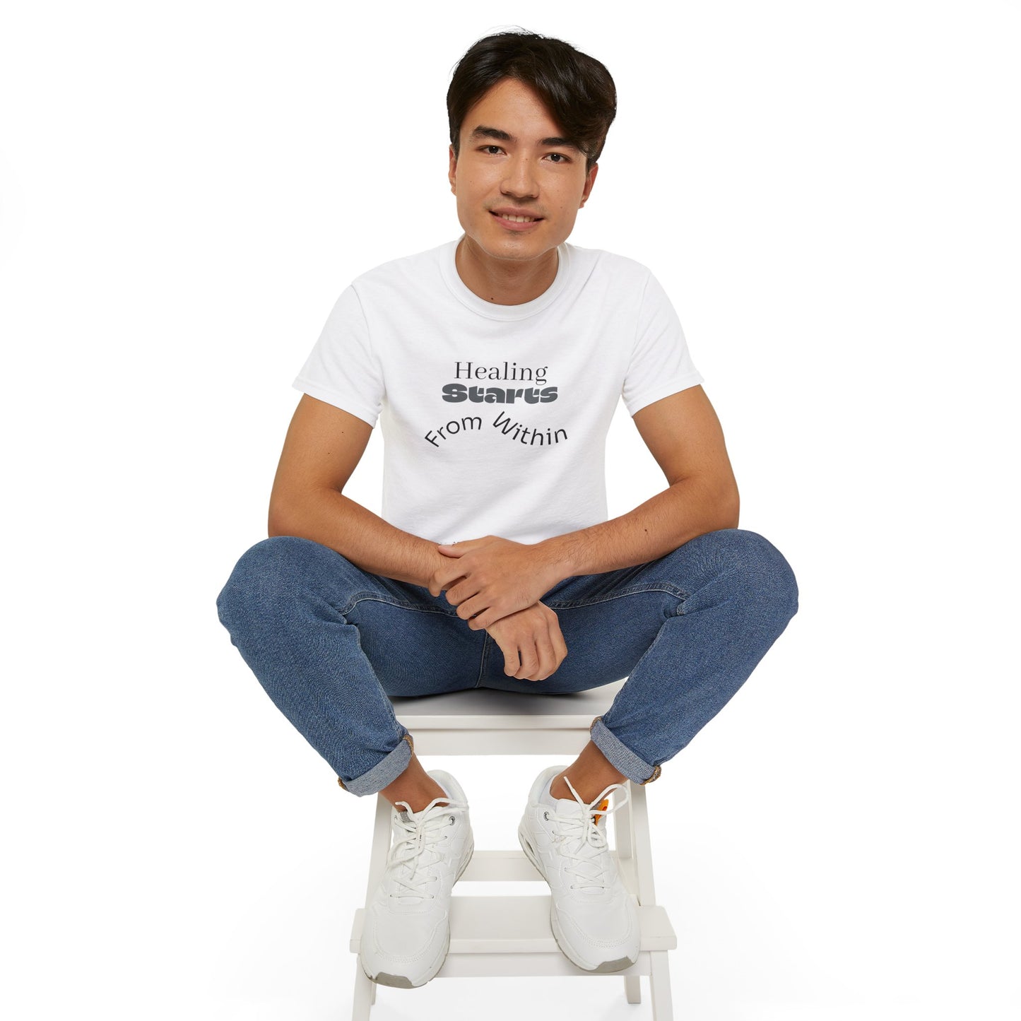Healing Starts Unisex Ultra Cotton Tee - Comfortable Motivational T-Shirt