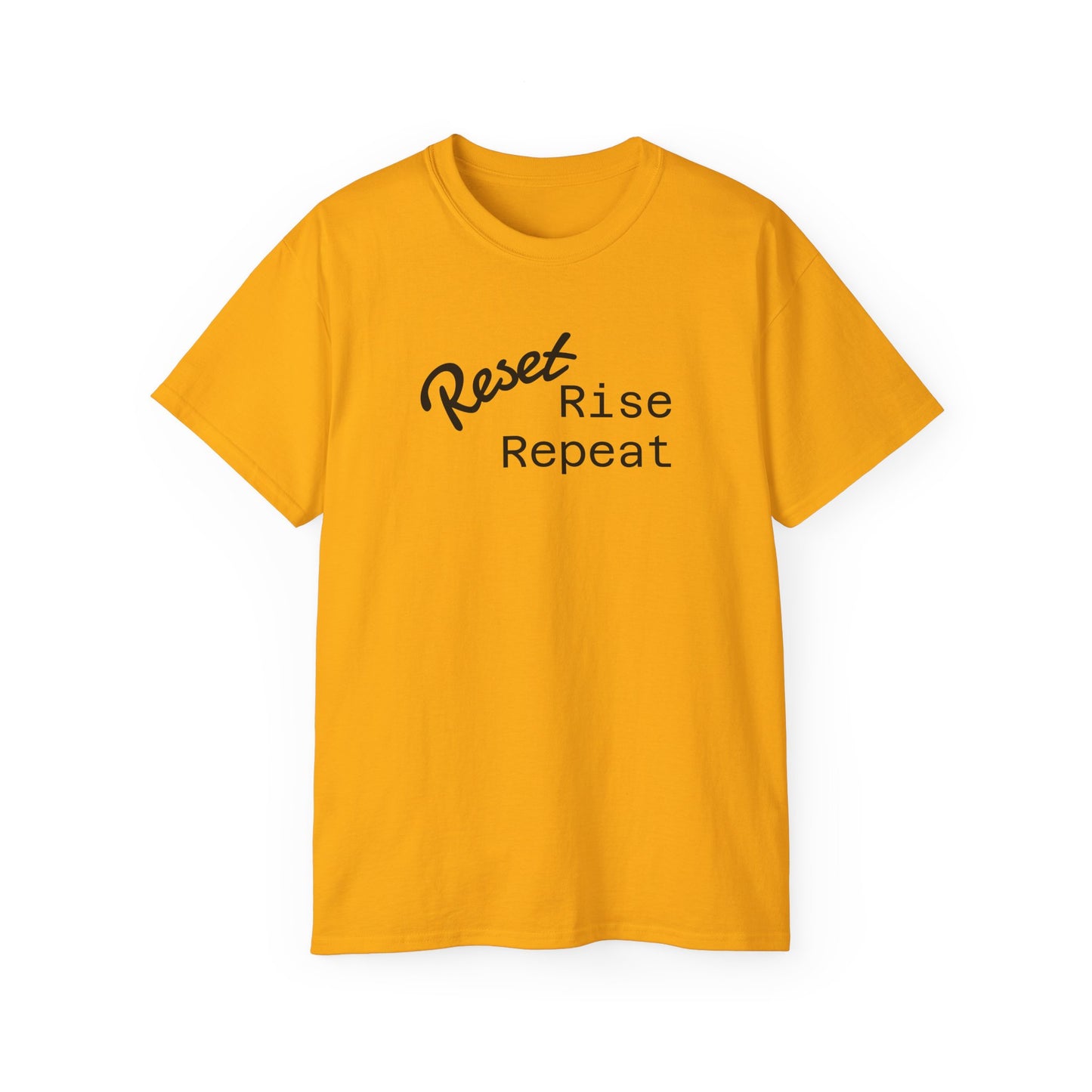 Reset, Rise, Repeat Unisex Ultra Cotton Tee - Motivational Shirt