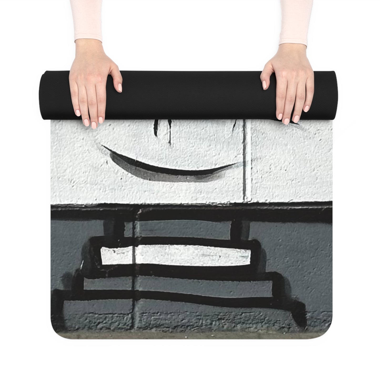 Modern Exercise with Graffiti Yoga Mat