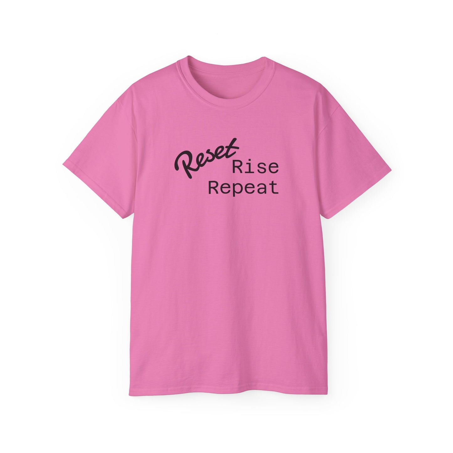 Reset, Rise, Repeat Unisex Ultra Cotton Tee - Motivational Shirt