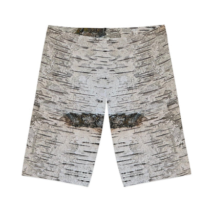 Earthy Tree Bark Print Women's Bike Shorts