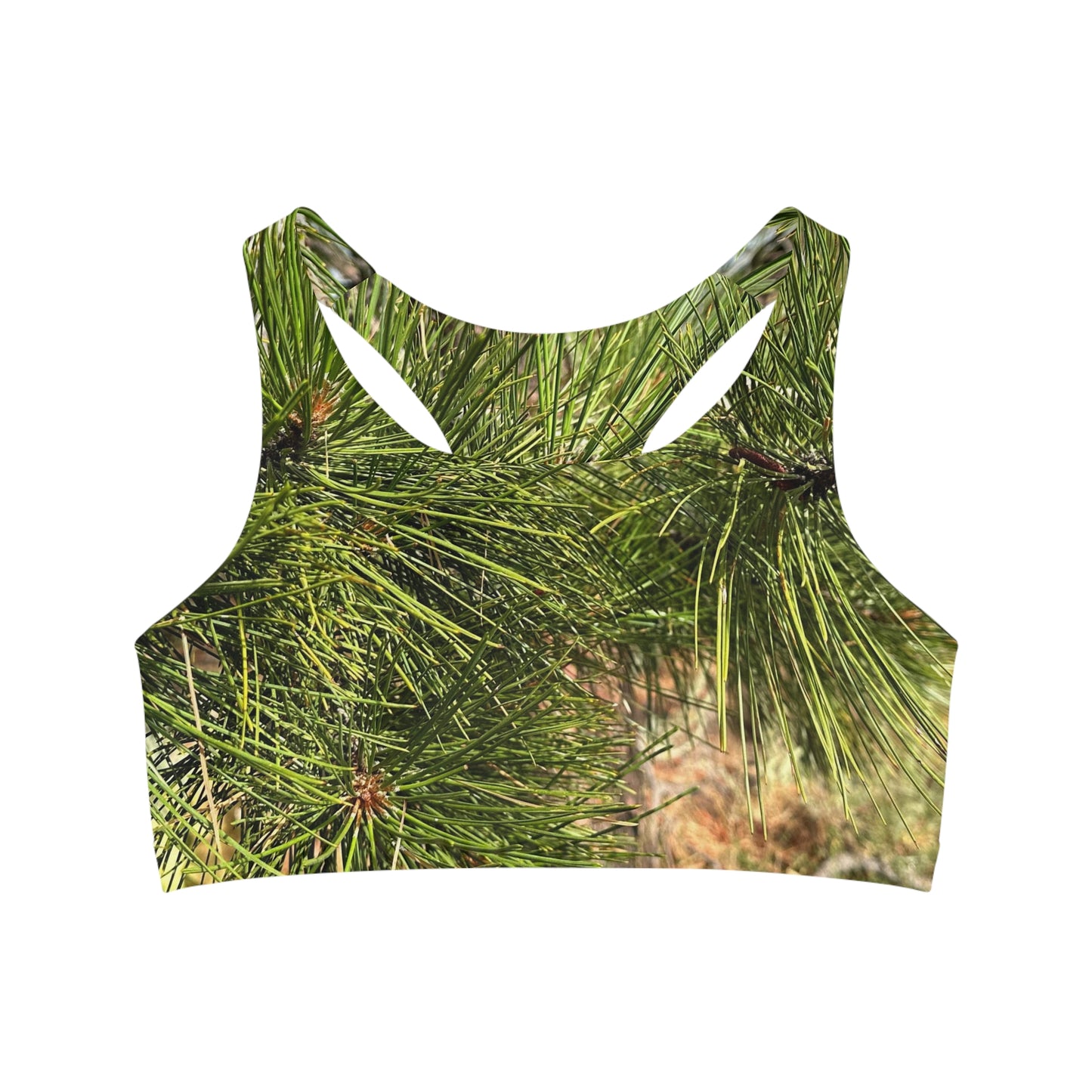 Pine Needles Seamless Sports Bra