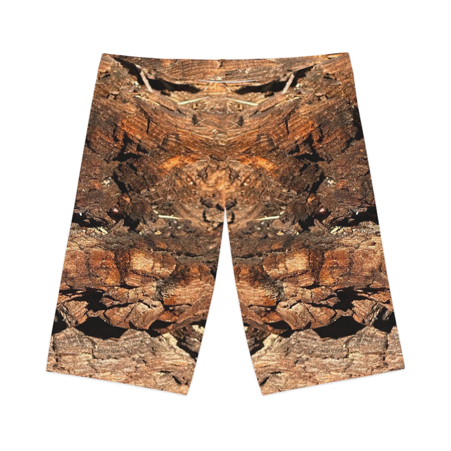 Bark Patterned Women's Bike Shorts