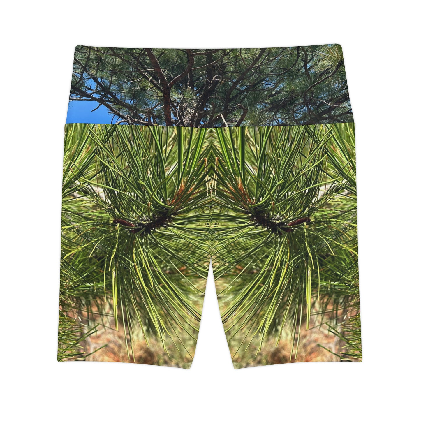 Tree Patterned Athletic Shorts