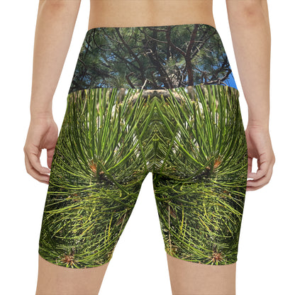 Tree Patterned Athletic Shorts