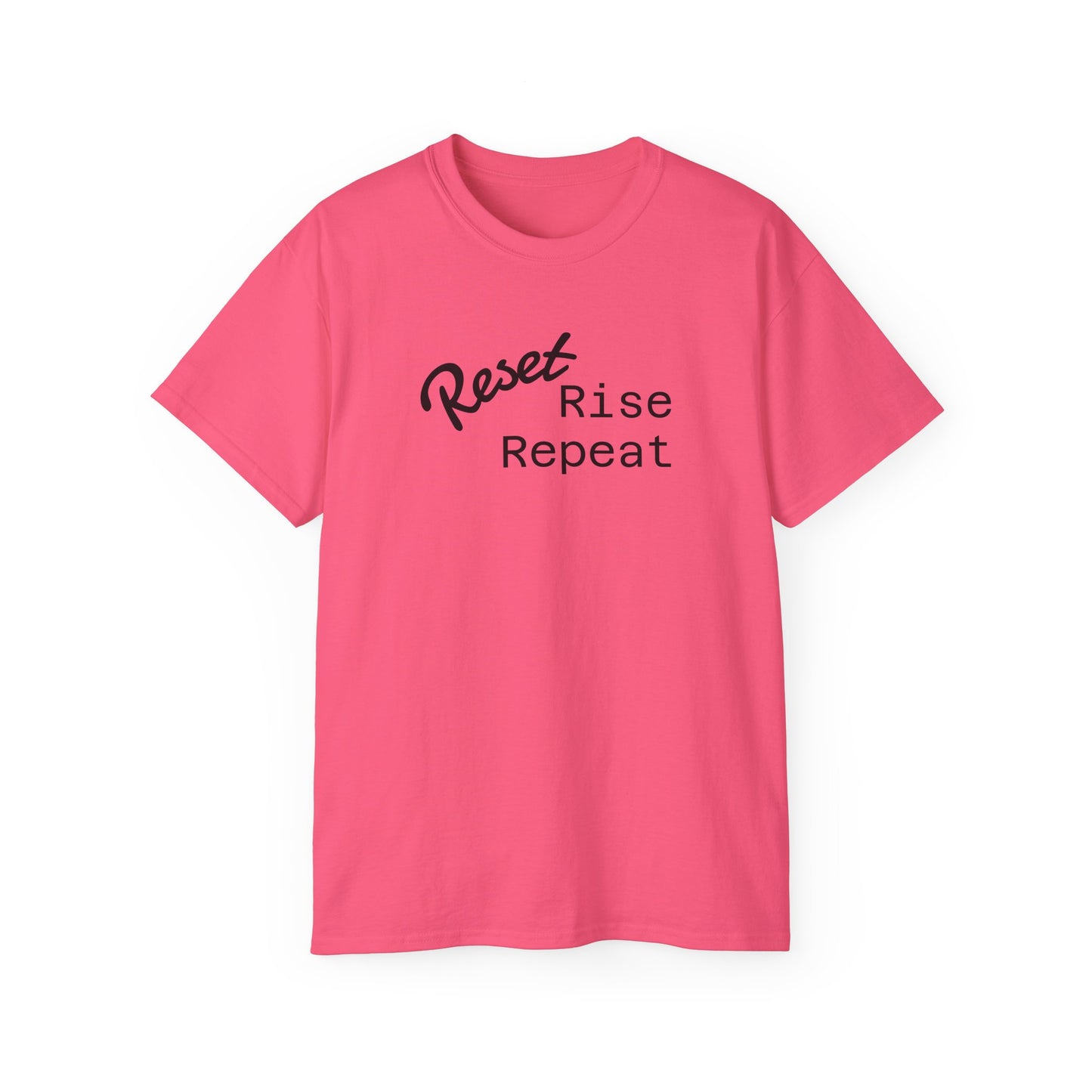 Reset, Rise, Repeat Unisex Ultra Cotton Tee - Motivational Shirt