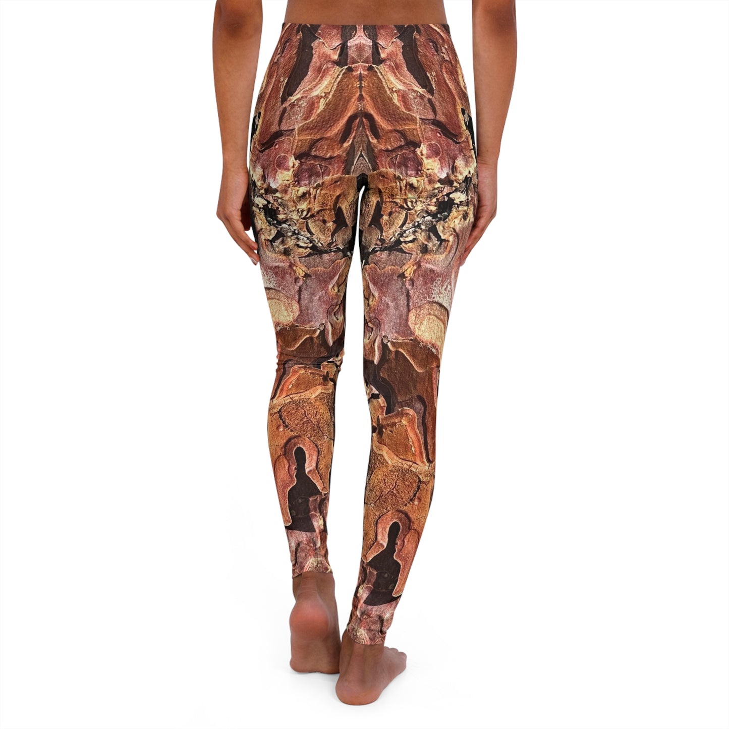 Natural Pine Motif Yoga Leggings