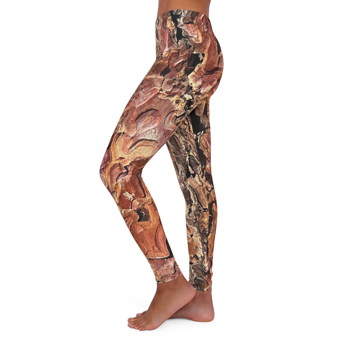 Natural Pine Motif Yoga Leggings