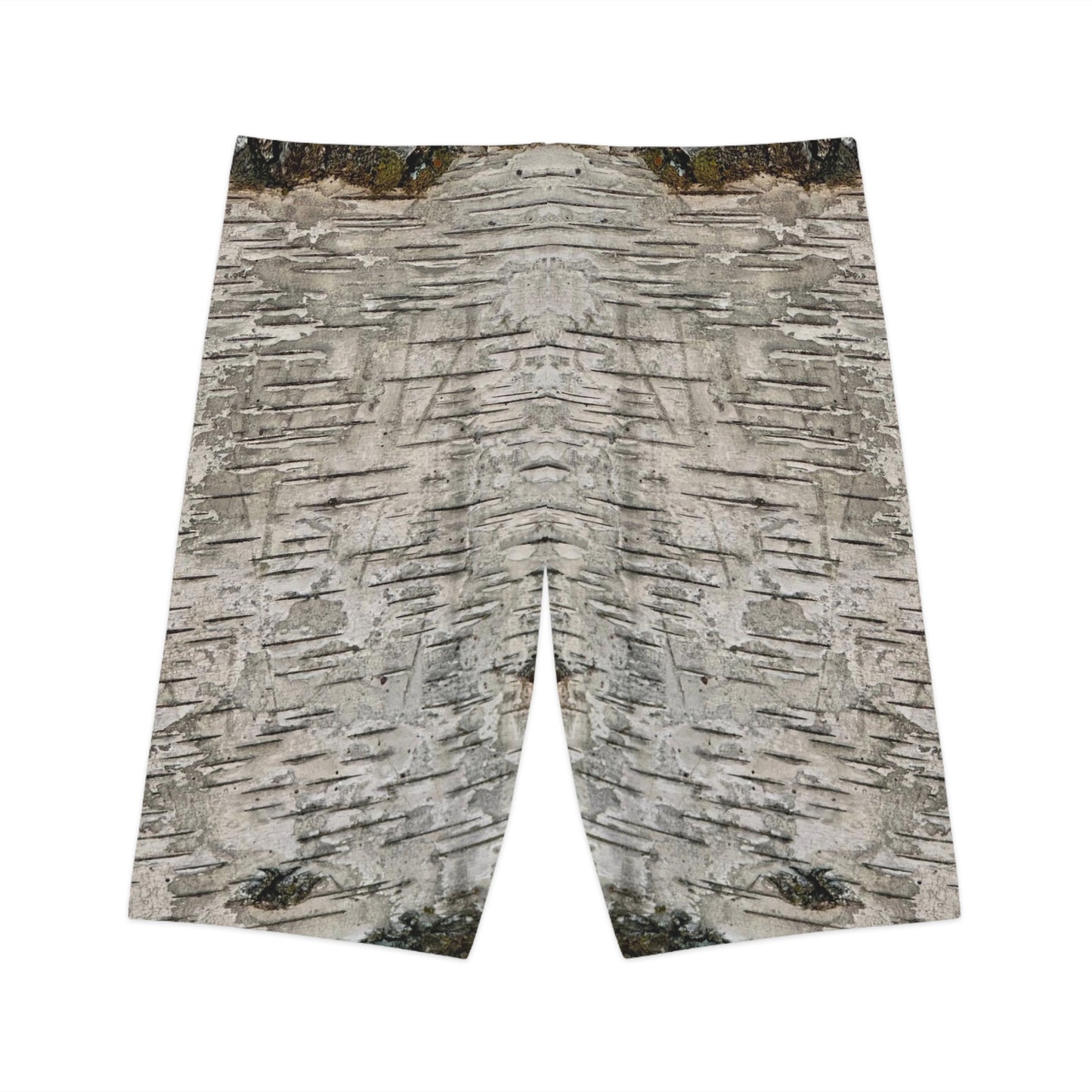 Earthy Tree Bark Print Women's Bike Shorts