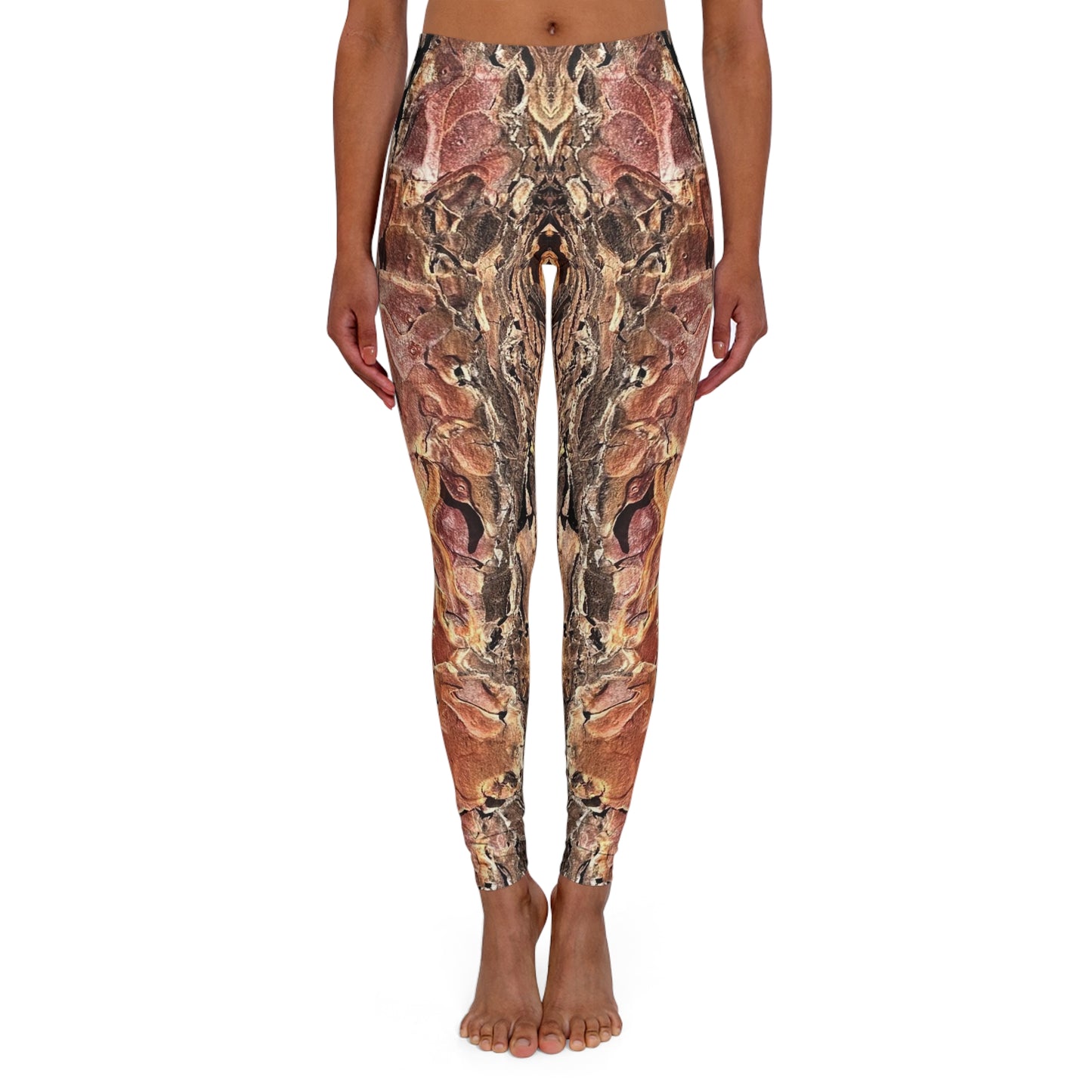 Natural Pine Motif Yoga Leggings