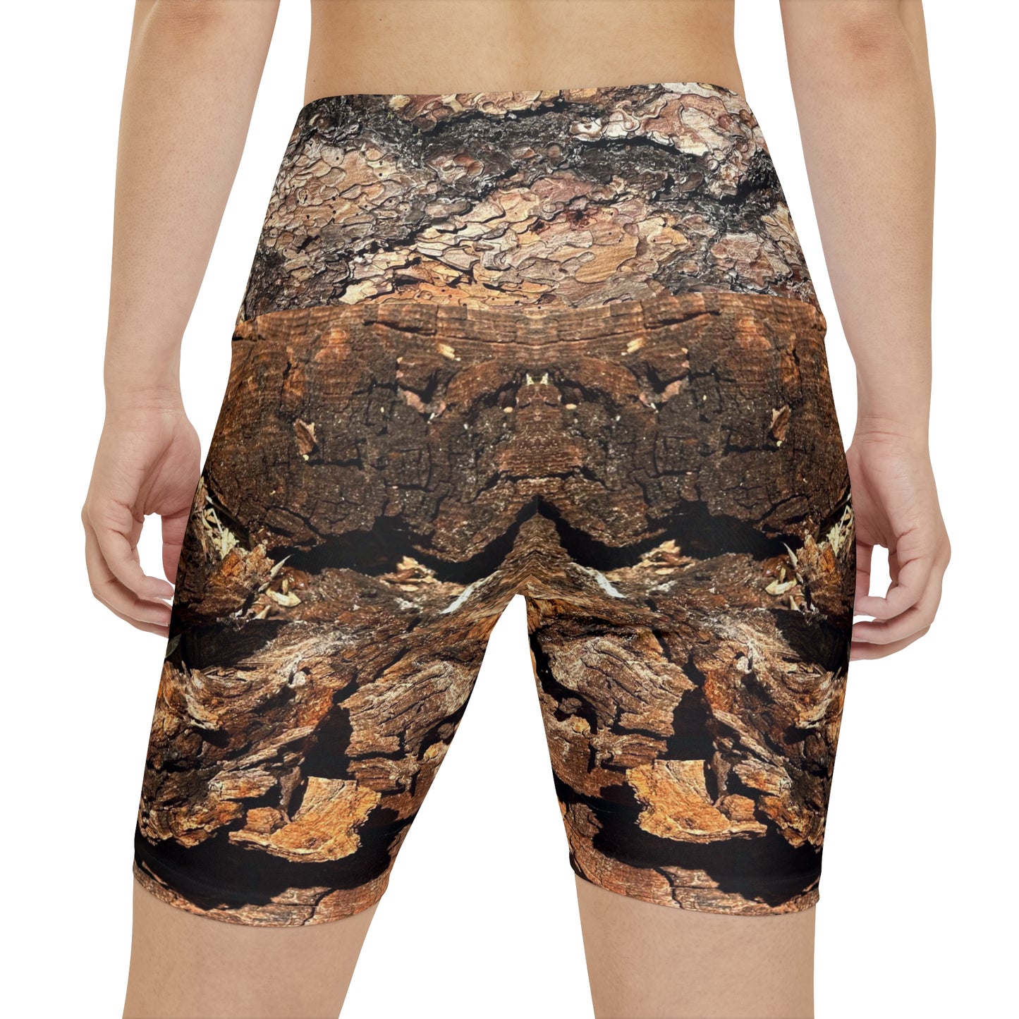 Tree bark patterned Women's Workout Shorts