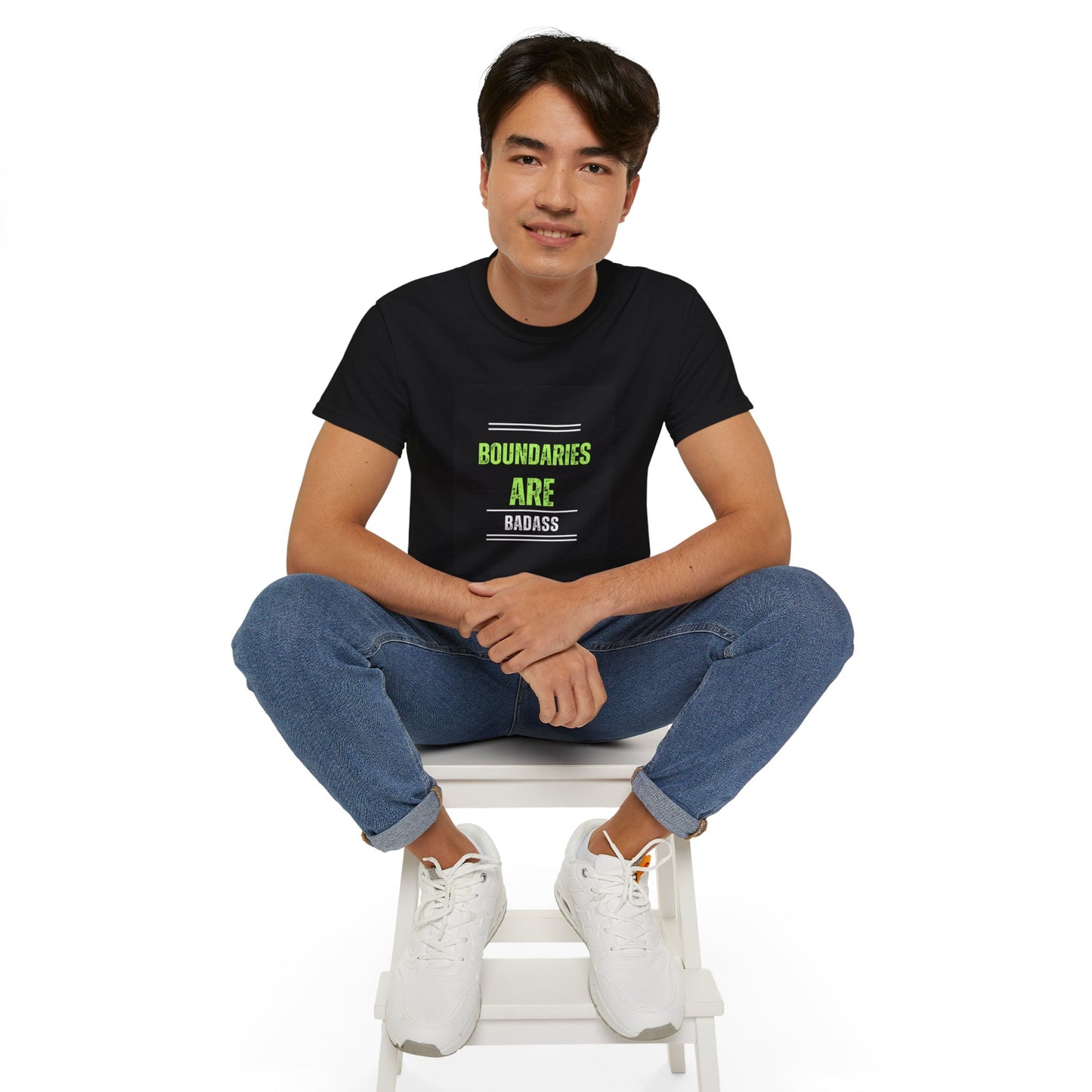 Empowering Unisex Ultra Cotton Tee - 'Boundaries Are Badass'