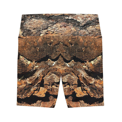 Tree bark patterned Women's Workout Shorts