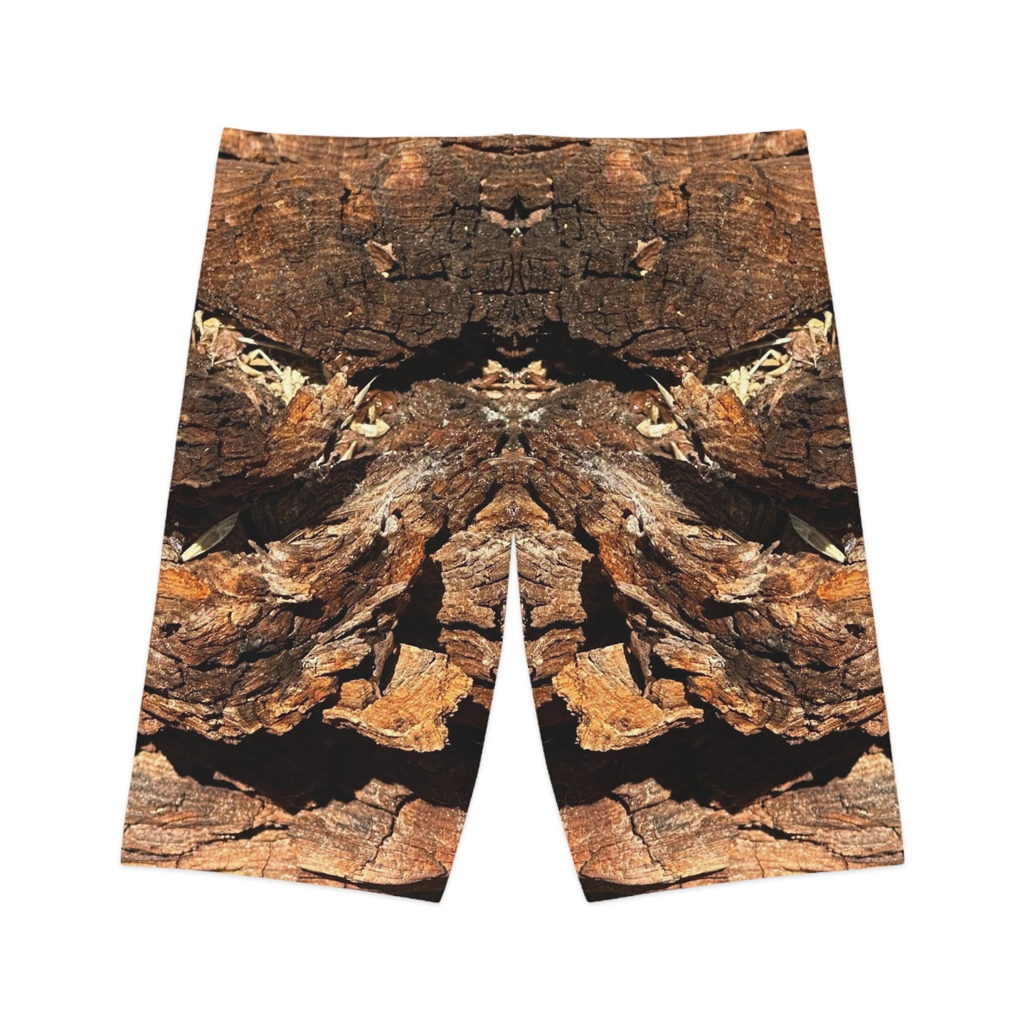 Bark Patterned Women's Bike Shorts