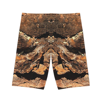 Bark Patterned Women's Bike Shorts