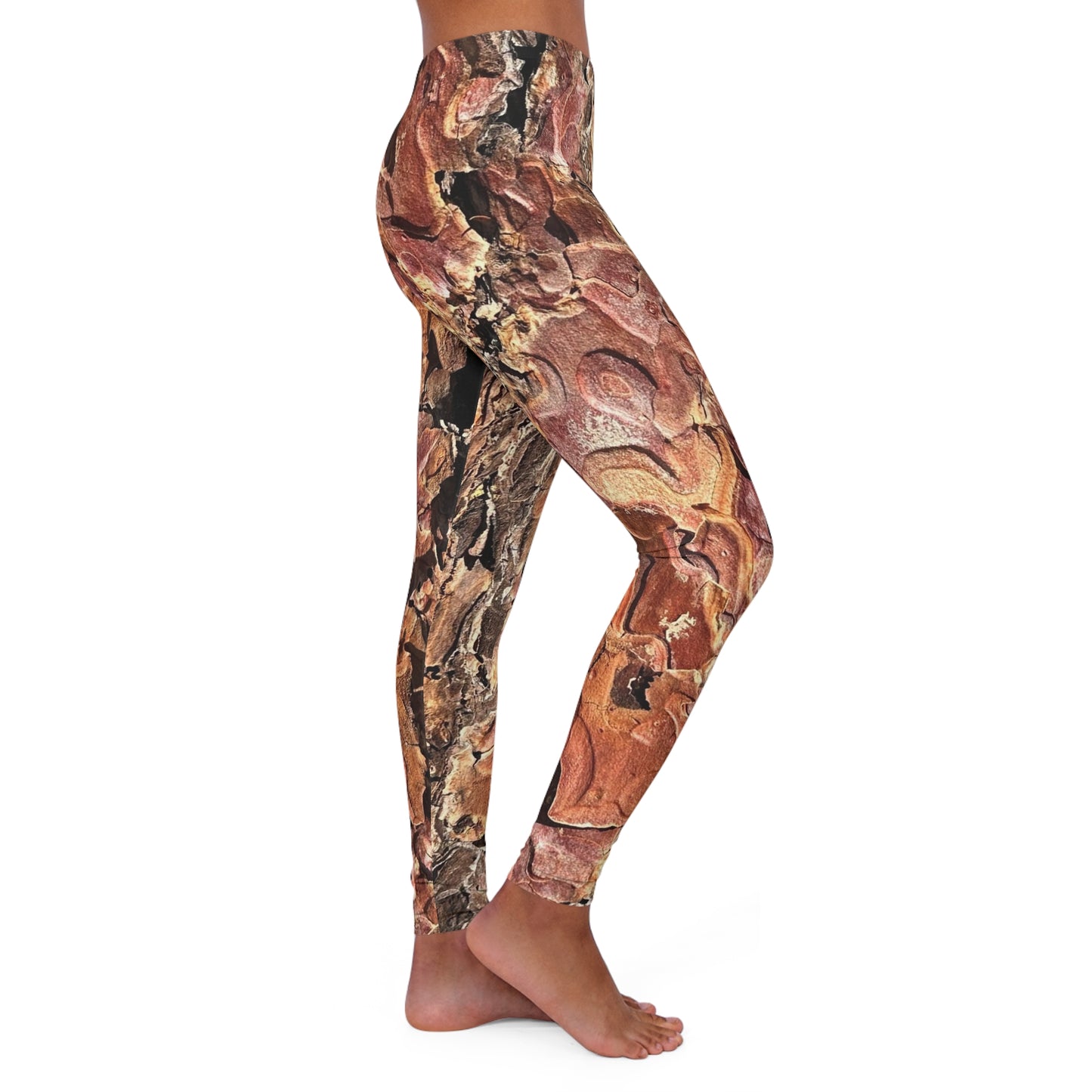 Natural Pine Motif Yoga Leggings