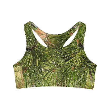 Pine Needles Seamless Sports Bra